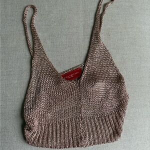 Copper Knit Crop Top